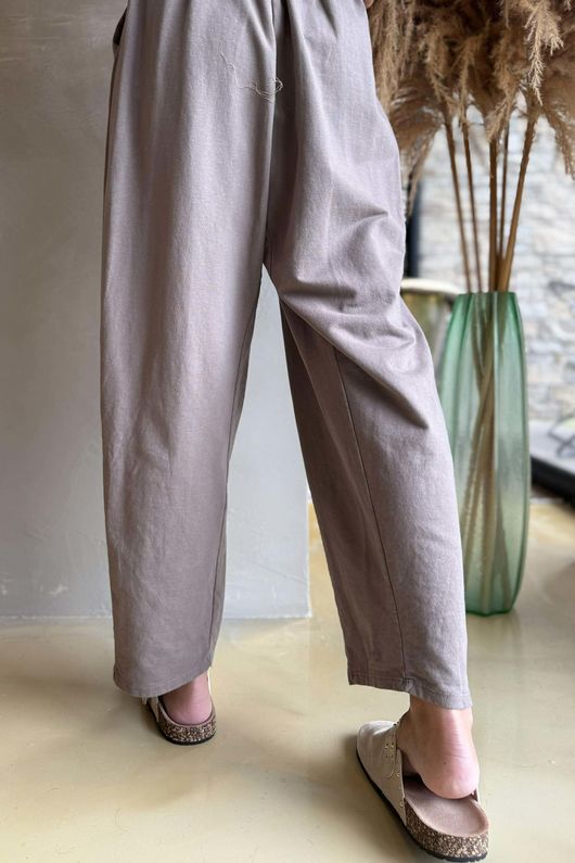 Lagen Seamed Tapered Barrel Pant Mocha /7=